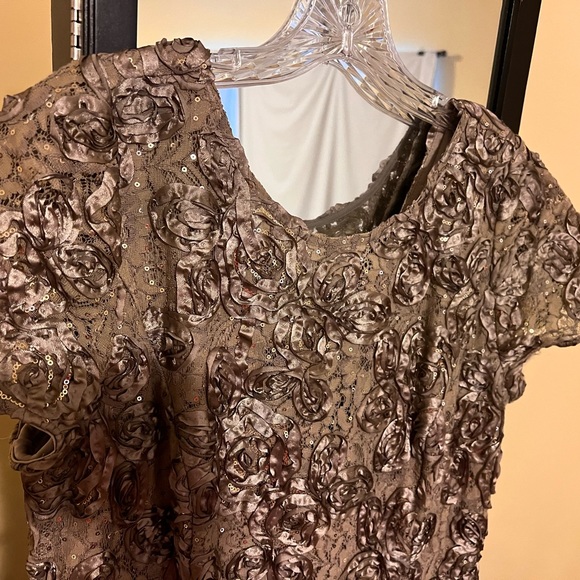 Women’s size 16 sequins dress. Floor length. It is an Alexander Evening dress. - Picture 3 of 4